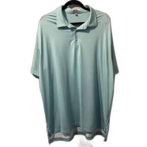 Peter Millar Summer Comfort Golf Polo With Martini Glasses, Size XL